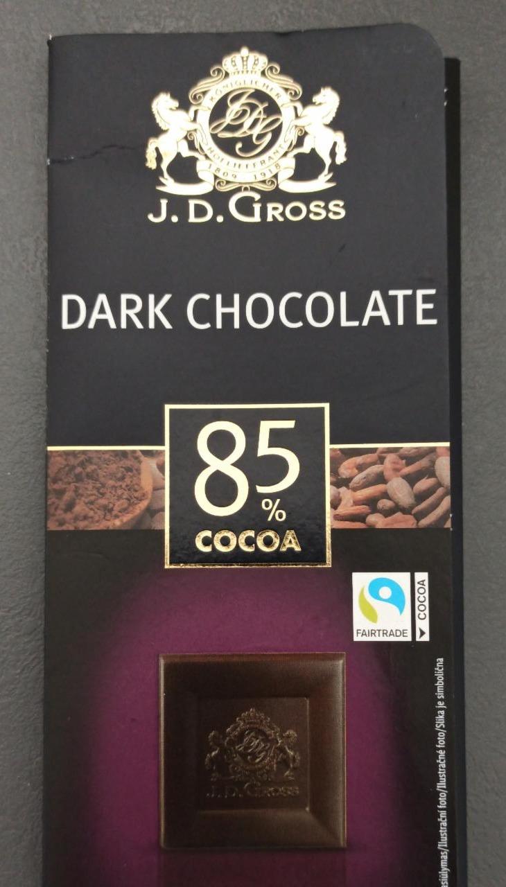 Fotografie - Dark chocolate 85% cocoa J.D.Gross