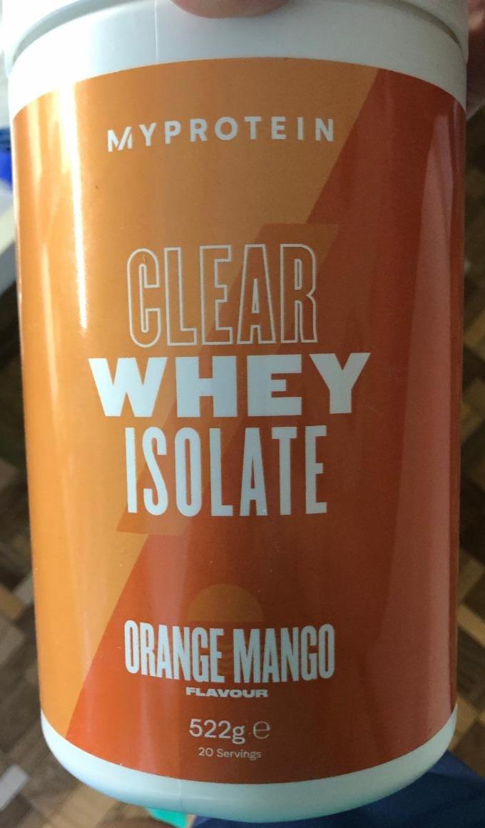 Fotografie - Clear whey isolate Orange mango Myprotein