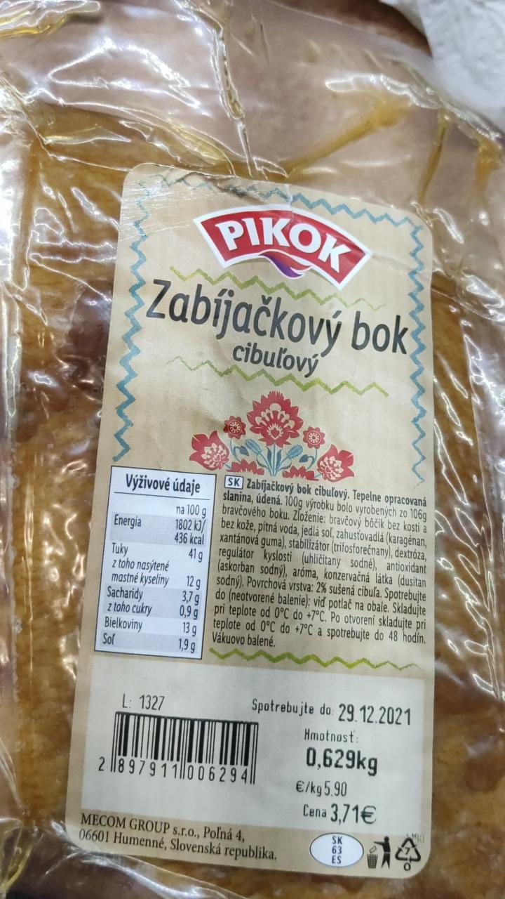 Fotografie - zabíjačkový bok cibuľový Pikok