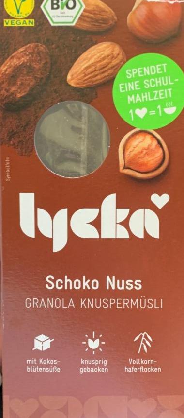 Fotografie - lycka schoko nuss granola knuspermüsli