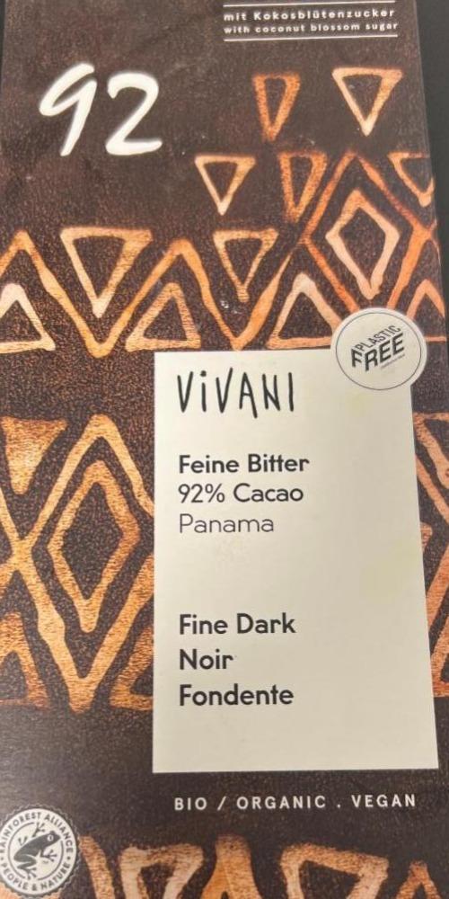 Fotografie - VIVANI Feine Bitter 92% Cacao Panama