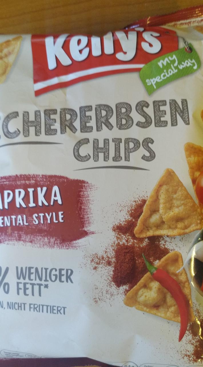 Fotografie - Kelly's Kichererbsen chips paprika oriental style 50% weniger Fett
