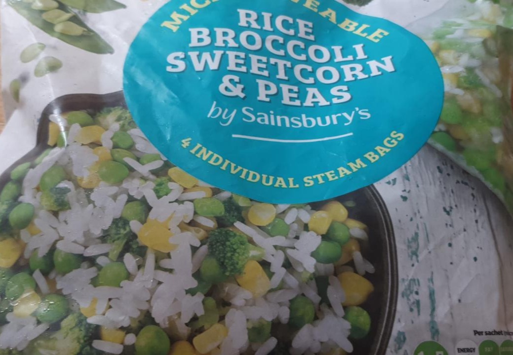 Fotografie - Rice broccoli sweetcorn peas