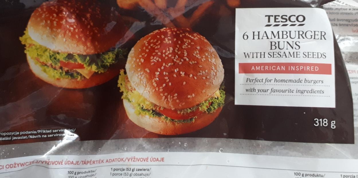 Fotografie - Hamburger Buns Maxi with Sesame Seeds - Tesco