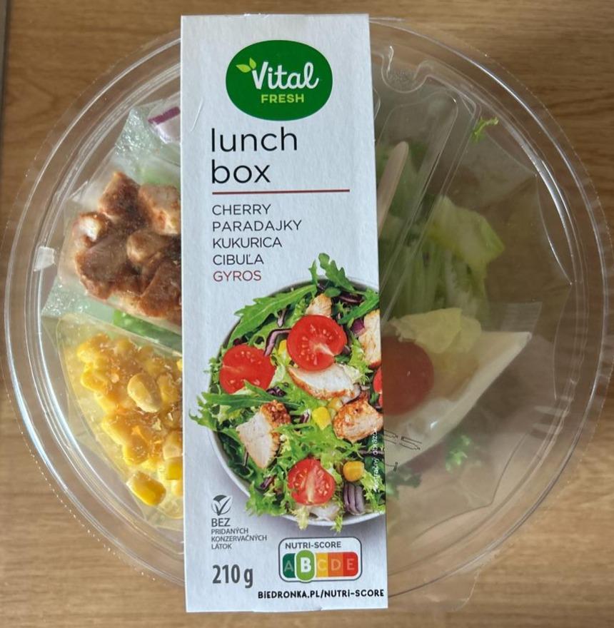 Fotografie - Lunch box cherry paradajky kukurica cibuľa gyros Vital Fresh