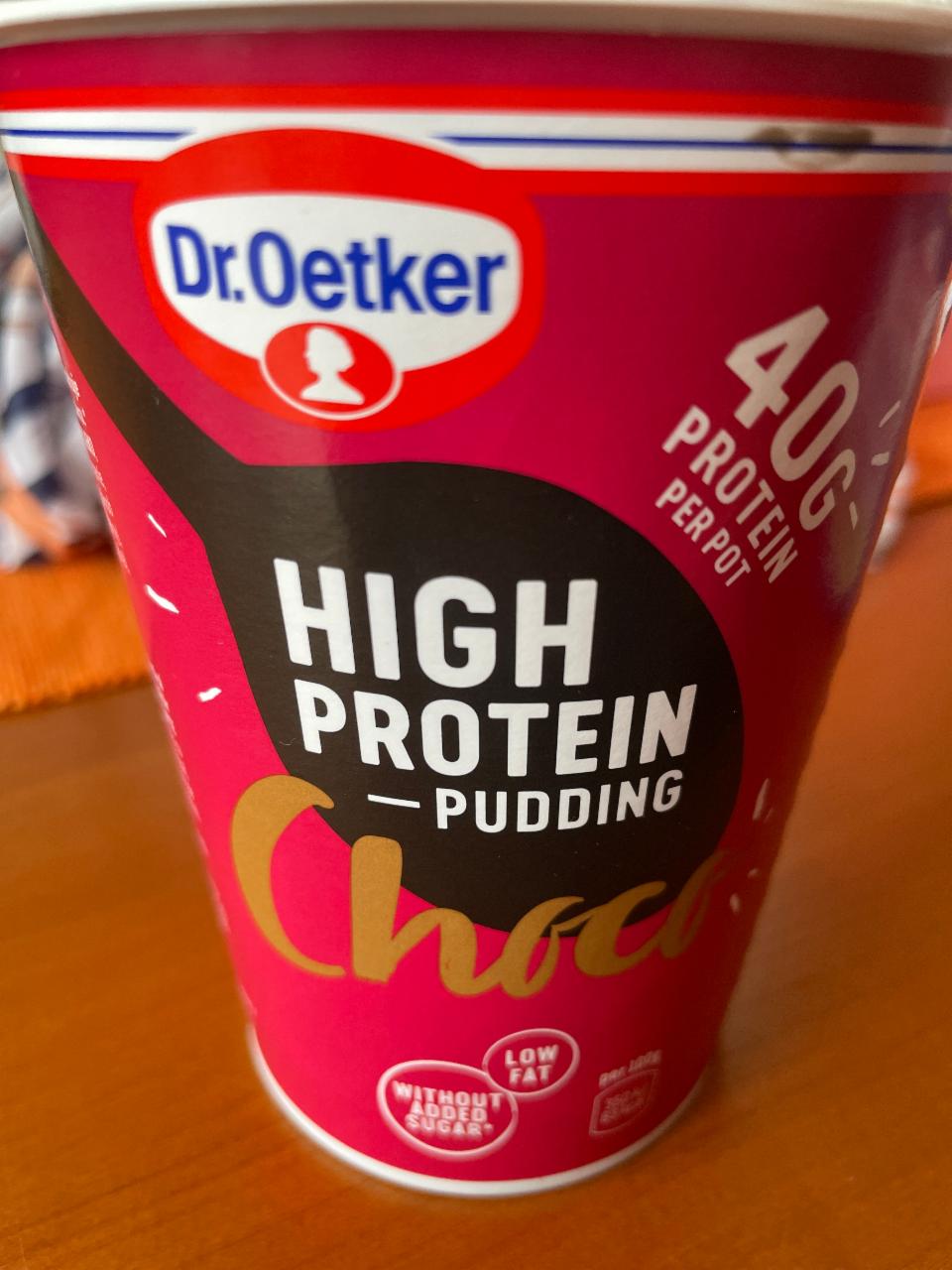 Fotografie - High protein pudding choco Dr.Oetker