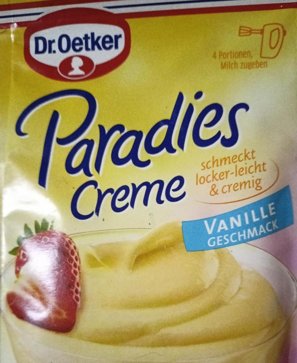 Fotografie - Paradies Creme vanille mit Milch 1,5%