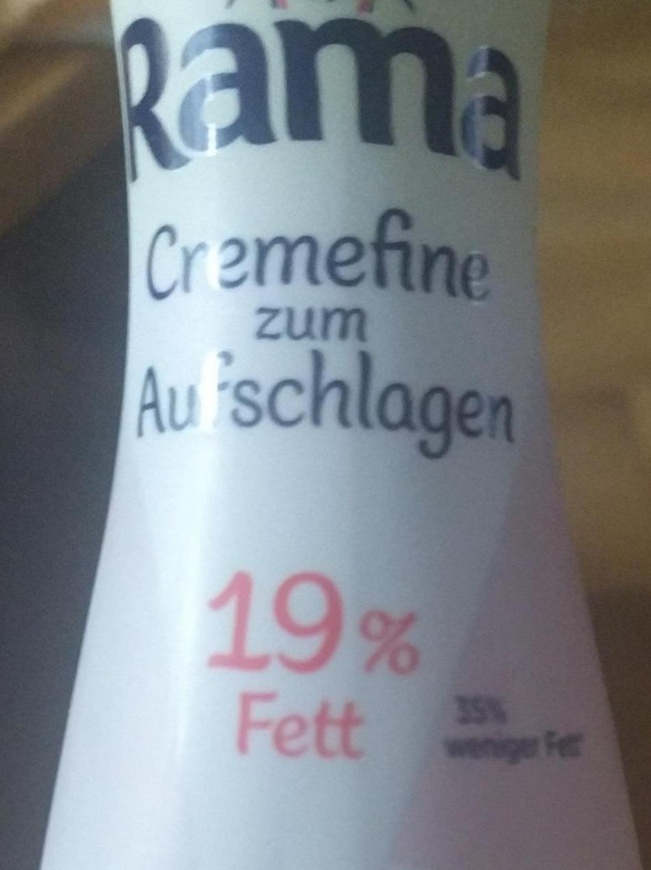 Fotografie - Cremefine zum Aufschlagen 19% fett Rama