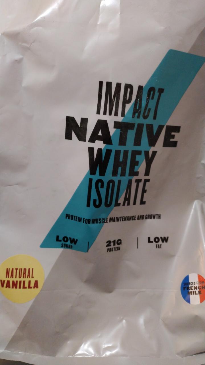 Fotografie - Impact Native Whey Isolate Natural Vanilla Myprotein
