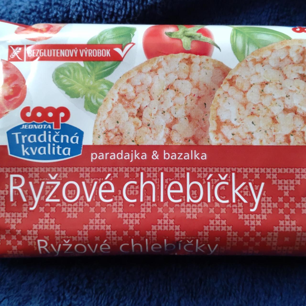Fotografie - Ryžové chlebíčky paradajka & bazalka Coop Tradičná kvalita