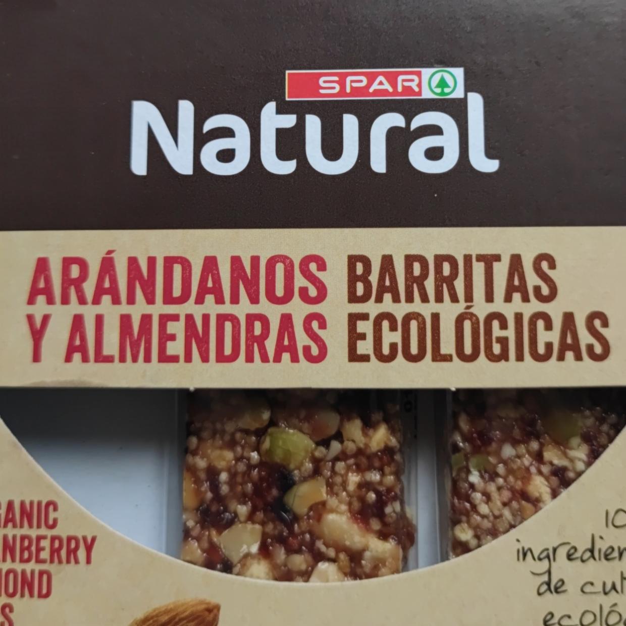 Fotografie - Arándanos y almendras Barritas Ecologicas Spar Natural