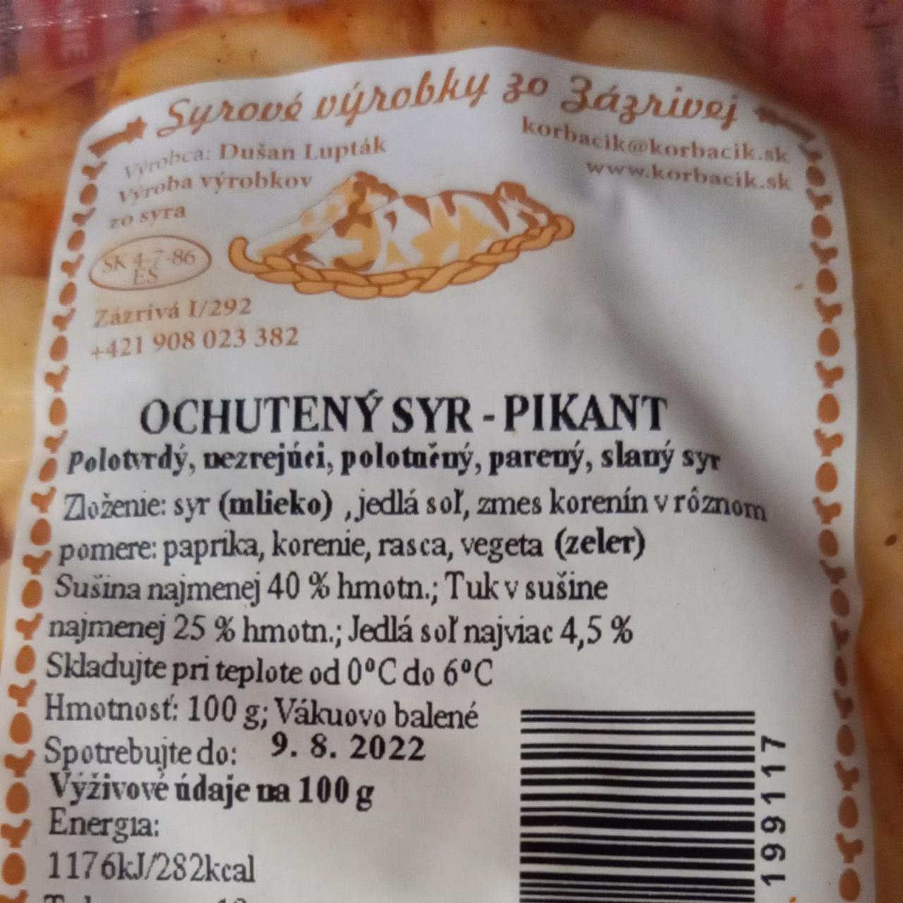 Fotografie - Ochutený syr - pikant syrové výrobky zo Zázrivej