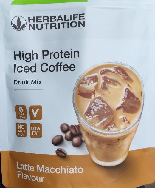 Fotografie - High Protein Iced Coffe Latte Macchiato Flavour Herbalife Nutrition