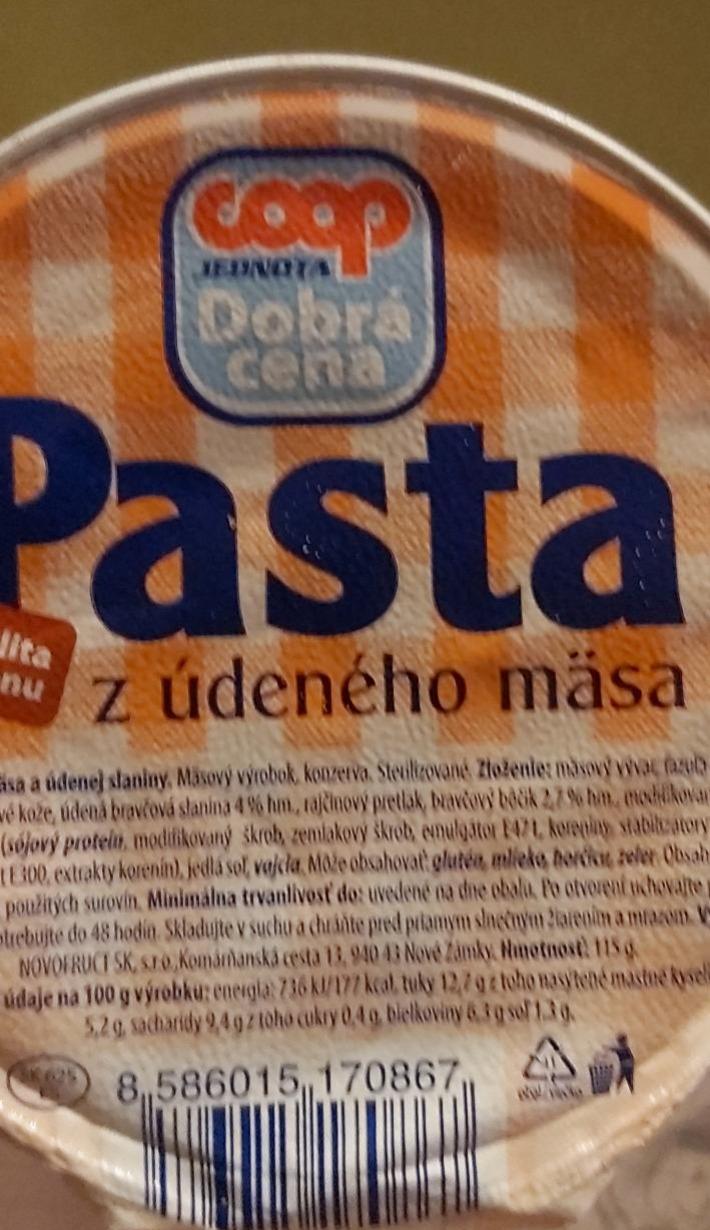 Fotografie - Pasta z údeného mäsa Coop Jednota Dobrá cena