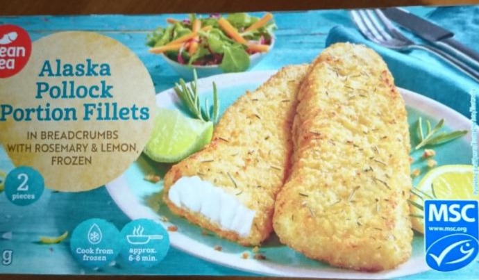 Fotografie - Alaska Pollock Portion Fillets Ocean Sea