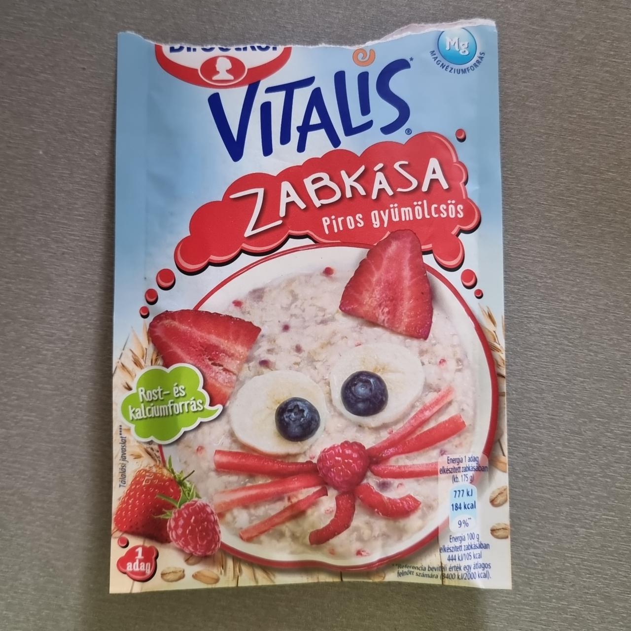 Fotografie - Vitalis Zabkása piros gyumolcsos Dr.Oetker