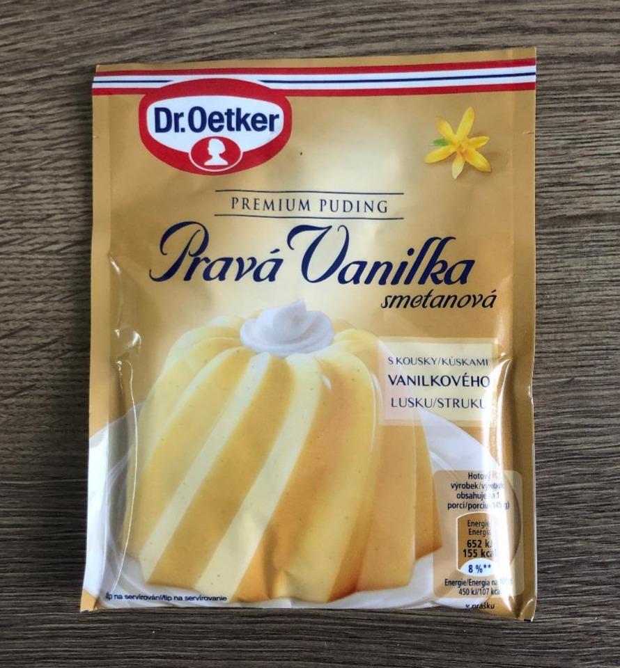 Fotografie - Premium Puding Pravá vanilka smetanová hotový výrobok Dr.Oetker