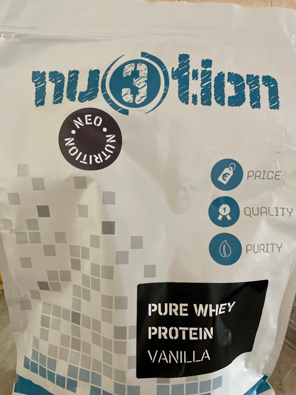 Fotografie - Pure Whwy Protein Vanilla nu3tion