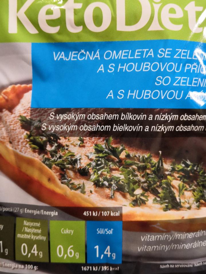 Fotografie - vaječná omeleta so zeleninovou a hubovou arómou Ketodiet