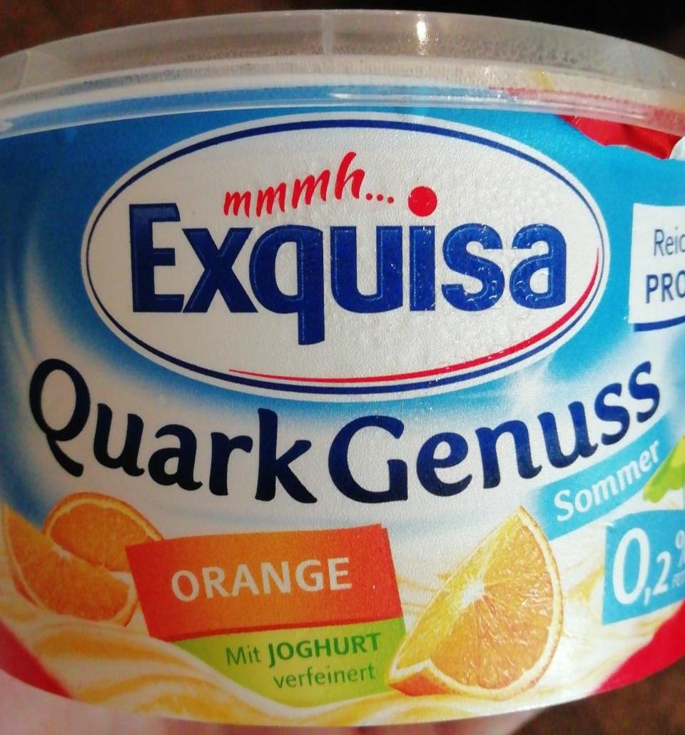 Fotografie - Quark Genuss Orange mit Joghurt verteinert Exquisa