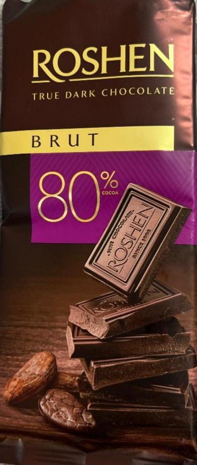 Fotografie - Brut chocolate 80% cocoa Roshen