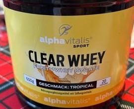 Fotografie - Clear whey fruity whey isolate geschmack tropical Alpha Vitalis sport