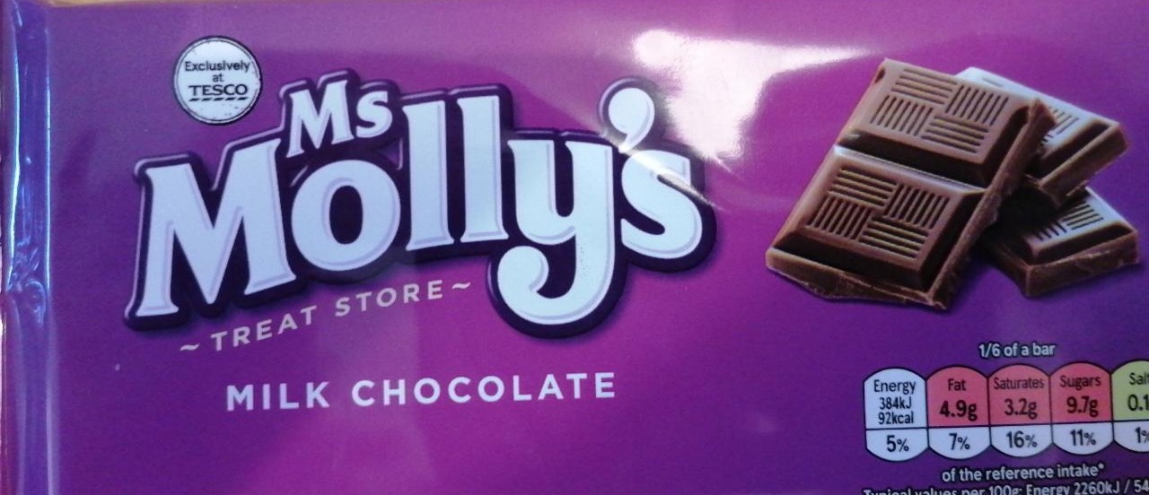 Fotografie - Tesco Ms Molly's Milk Chocolate