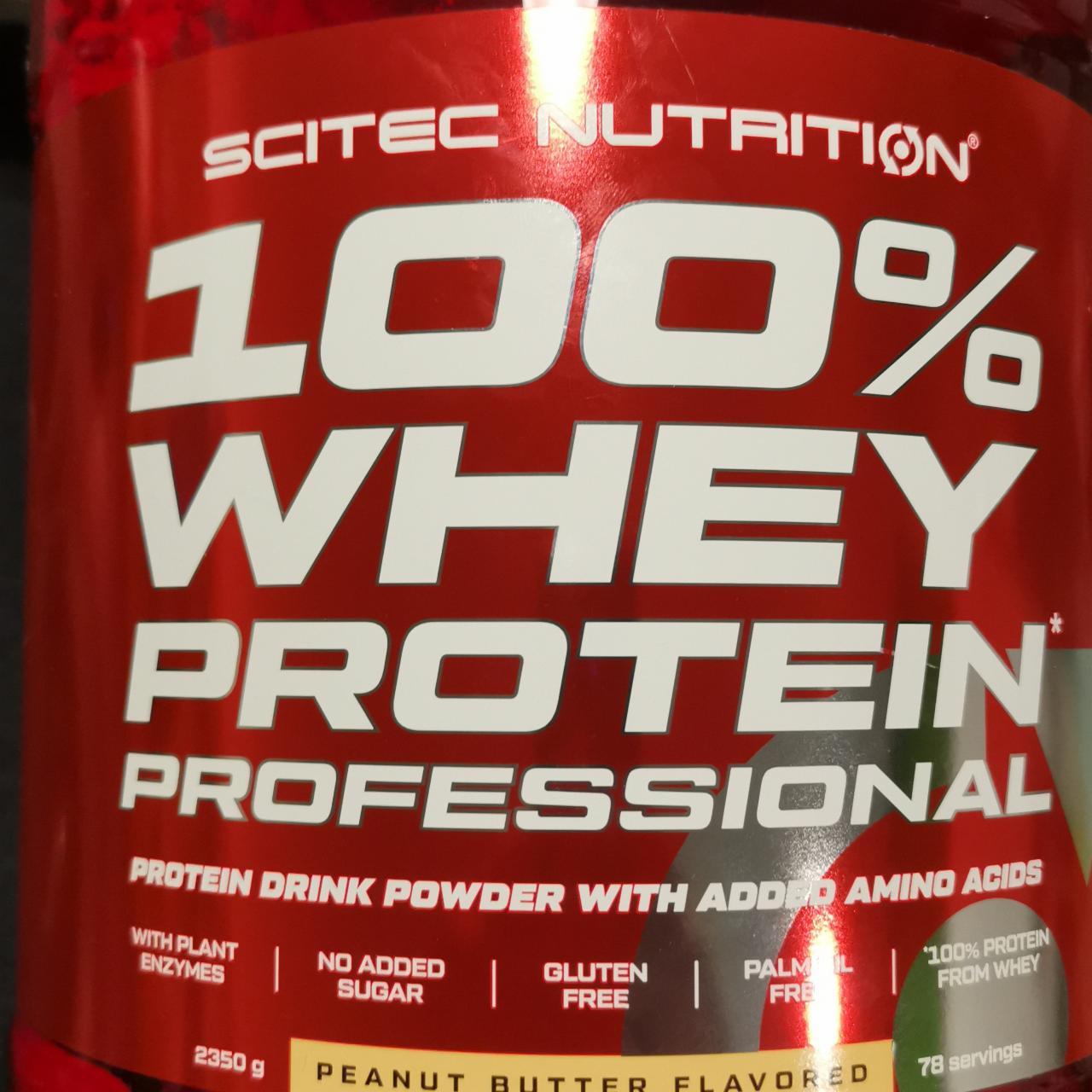 Fotografie - 100% Whey protein professional Peanut butter flavored Scitec Nutrition