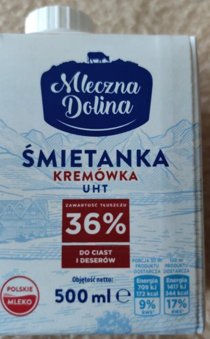 Fotografie - Śmietanka kremówka UHT 36% Mleczna Dolina