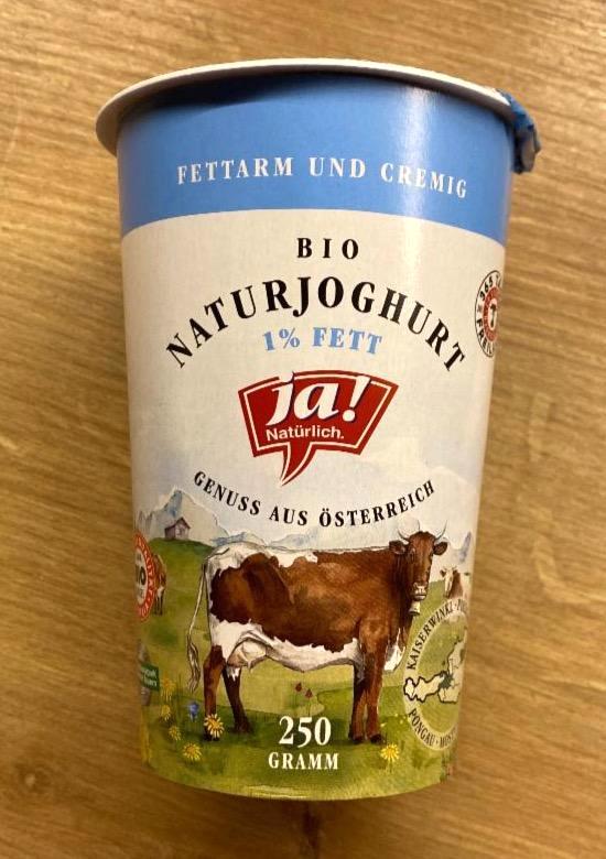 Fotografie - Bio Naturjoghurt 1% fett Ja!Natürlich.