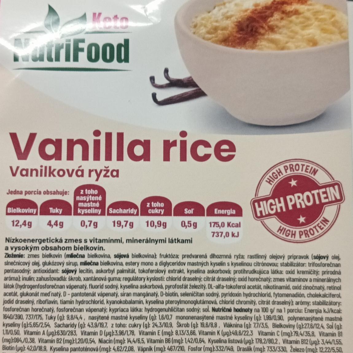 Fotografie - Vanilla Rice NutriFood