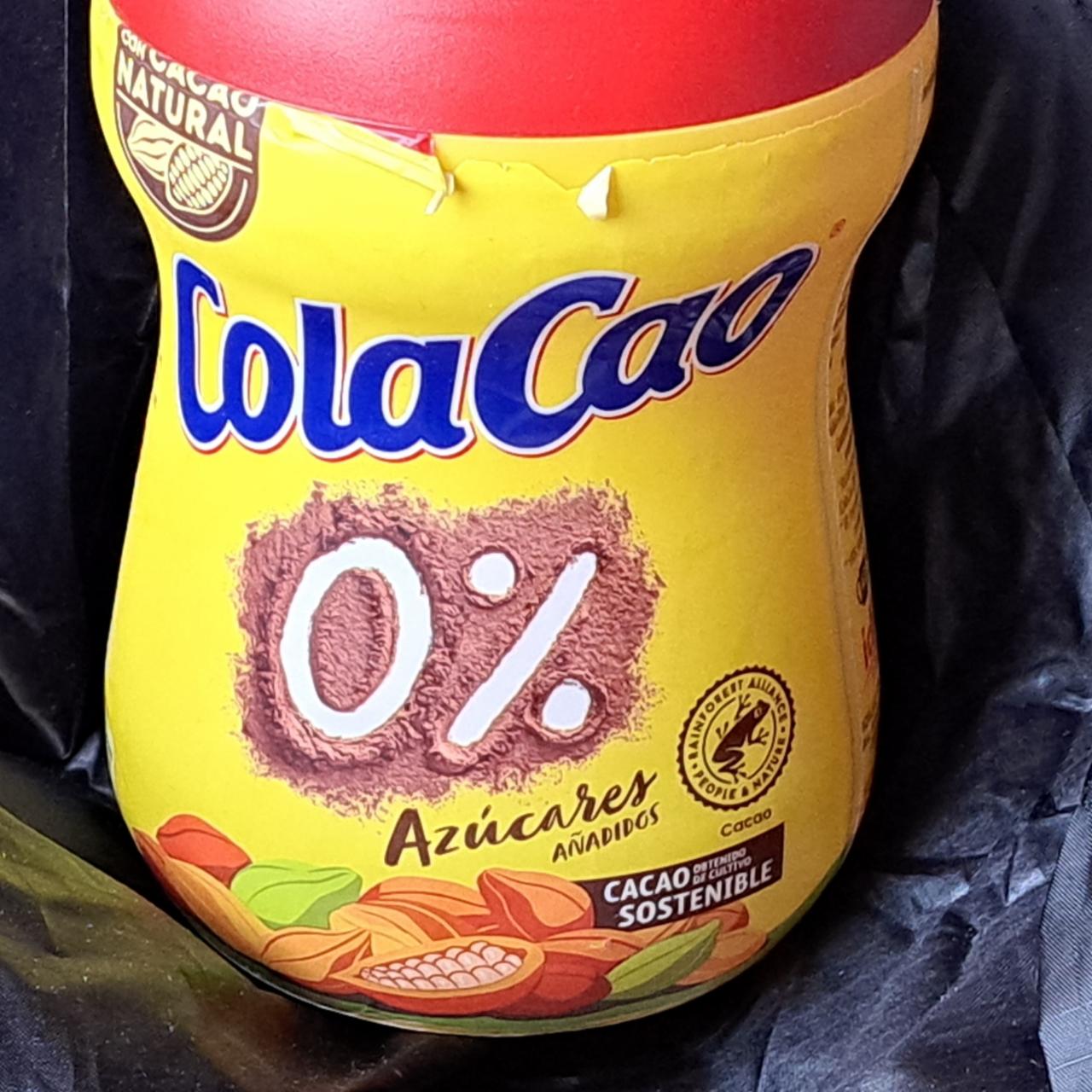 Fotografie - Cola cao 0% cukru Azúcares