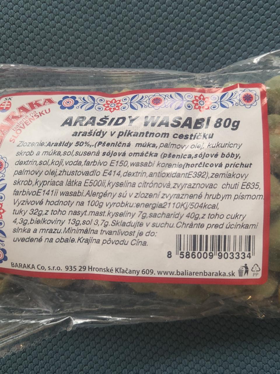 Fotografie - arašidy wasabi 80 g