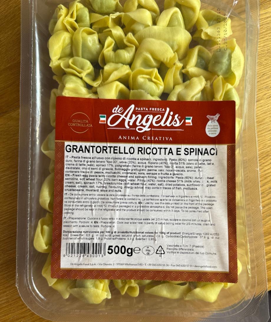 Fotografie - Grantortello Ricotta e Spinaci Pasta Fresca de Angelis