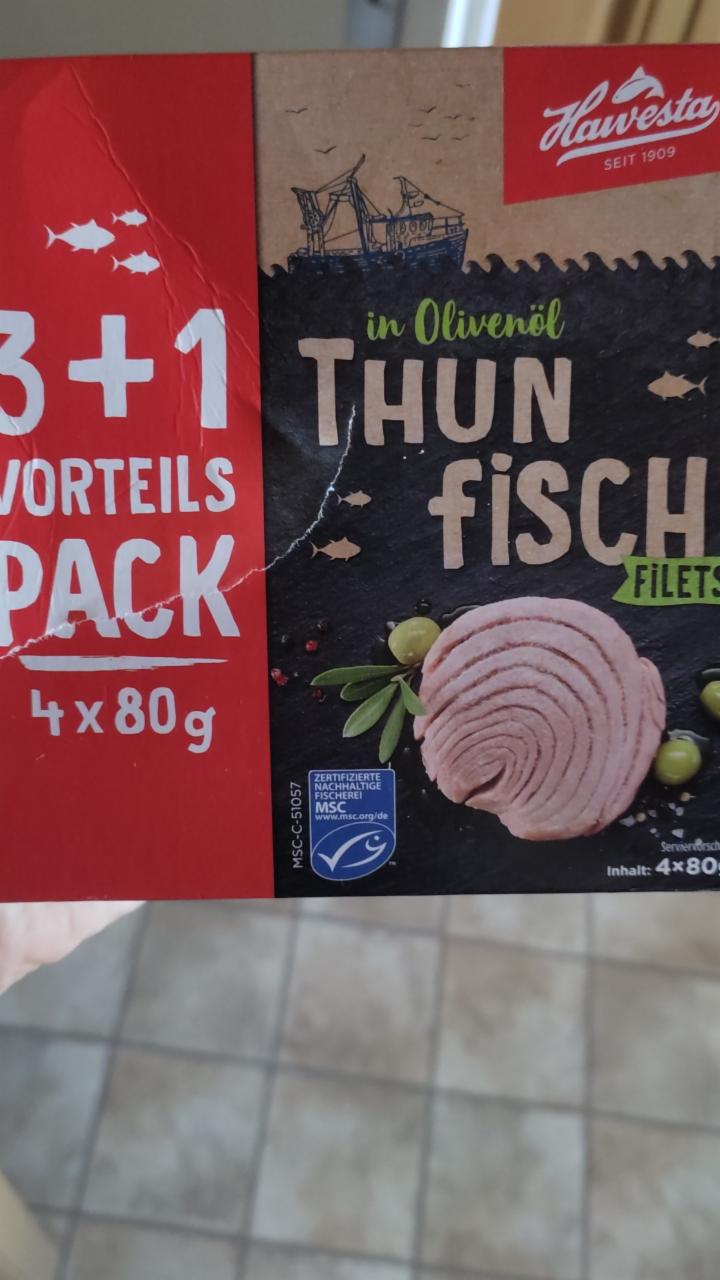 Fotografie - Thunfisch filets in Olivenöl Hawesta