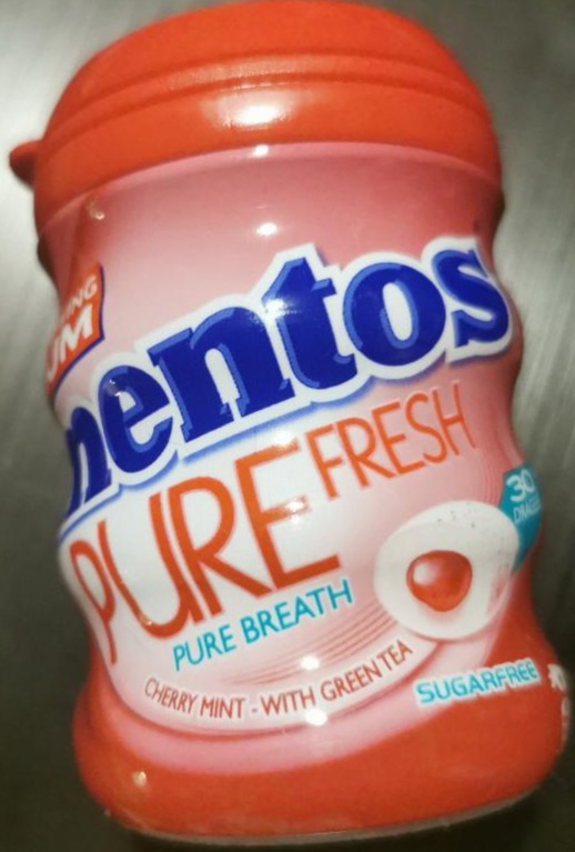 Fotografie - mentos purefresh cherry mint Green tea