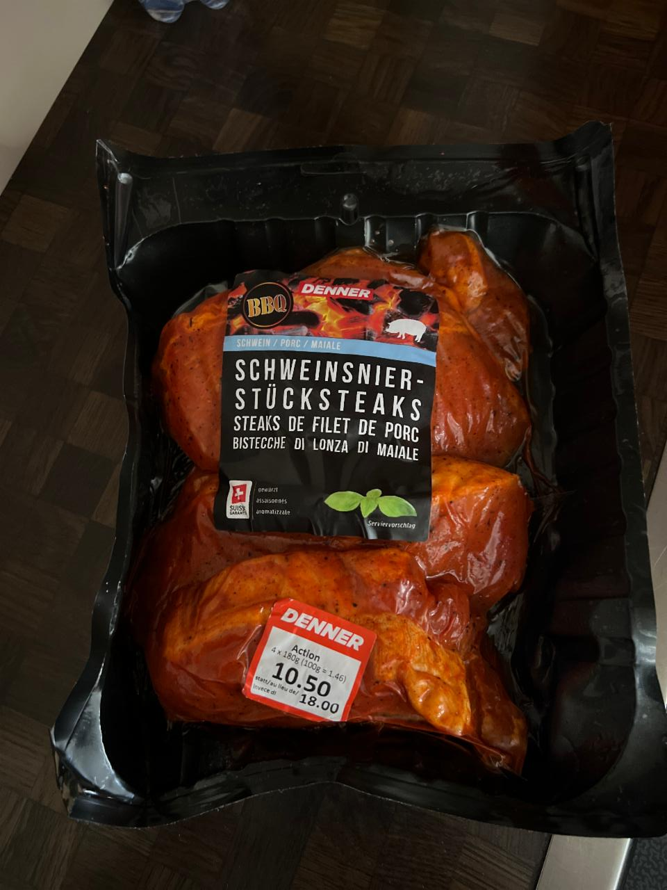 Fotografie - schweinsnier stucksteaks Denner