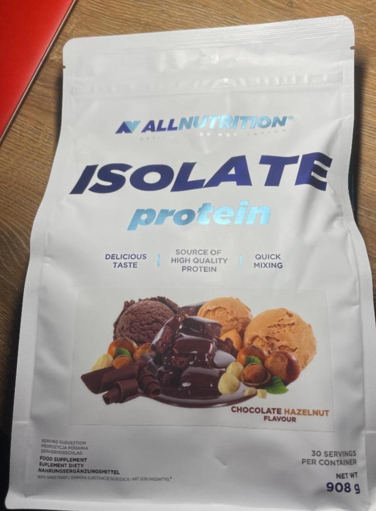 Fotografie - Isolate Protein Chocolate Hazelnut flavour Allnutrition