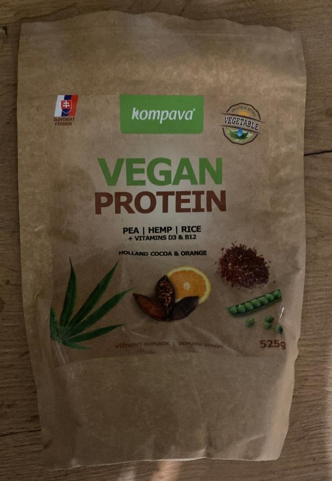 Fotografie - kompava vegan proteín kakao pomaranč