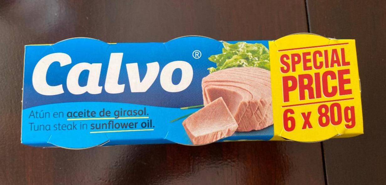 Fotografie - Tuna steak in sunflower oil Calvo