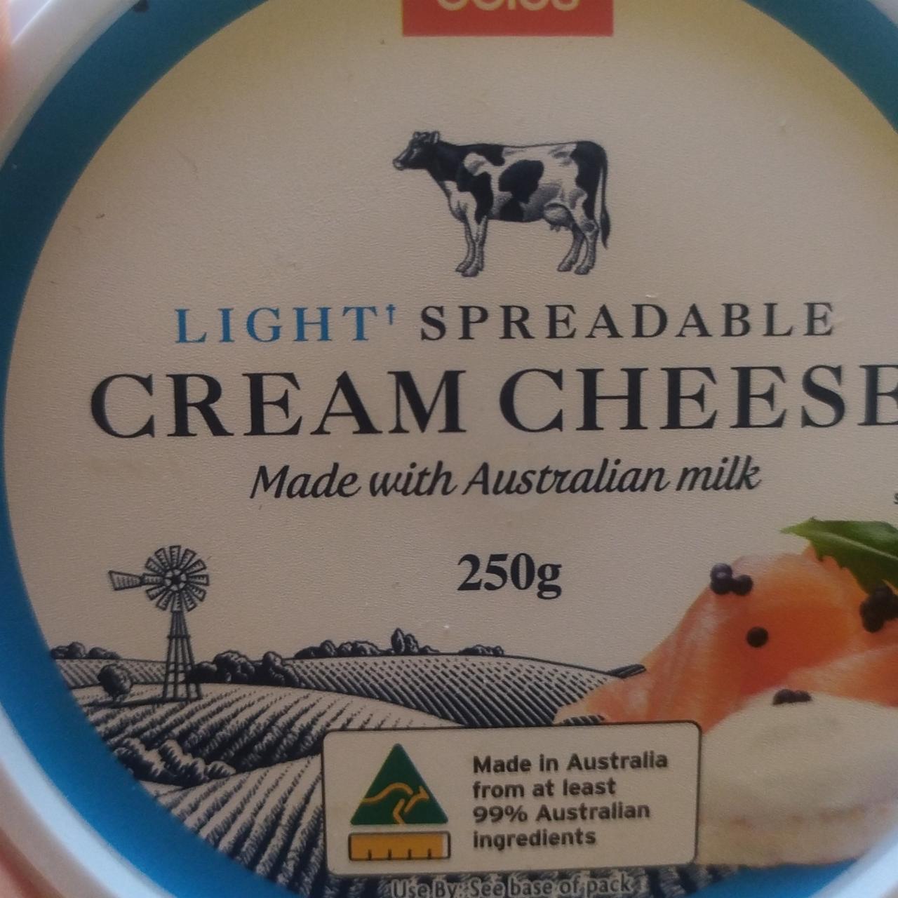 Fotografie - Cream Cheese Light Spreadable Coles