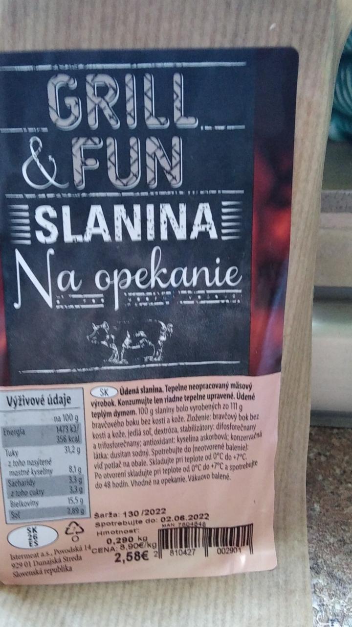 Fotografie - slanina na opekanie grill & fun