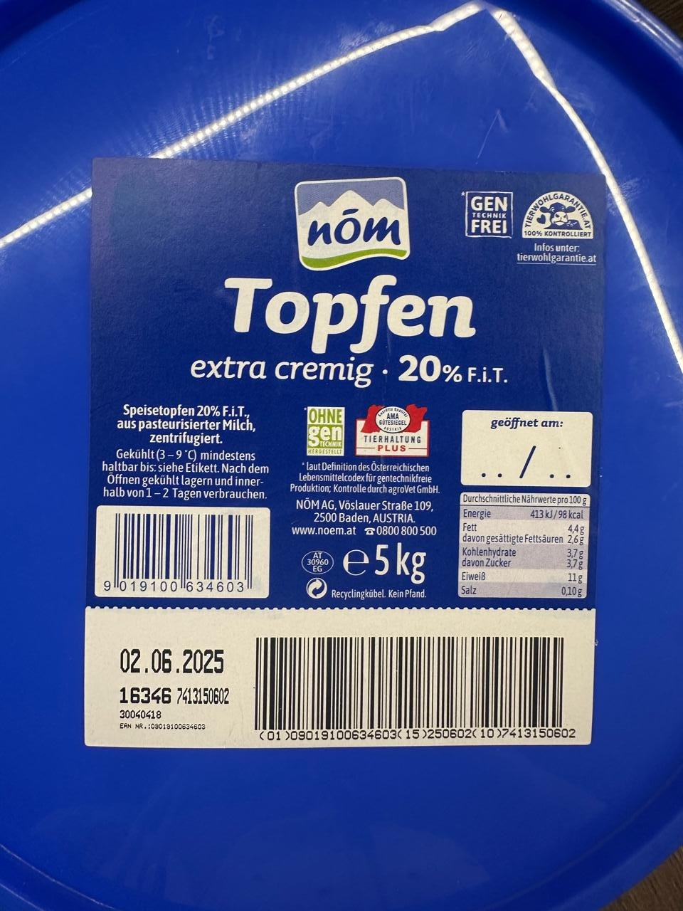 Fotografie - Topfen extra cremig 20% F.I.T. nom