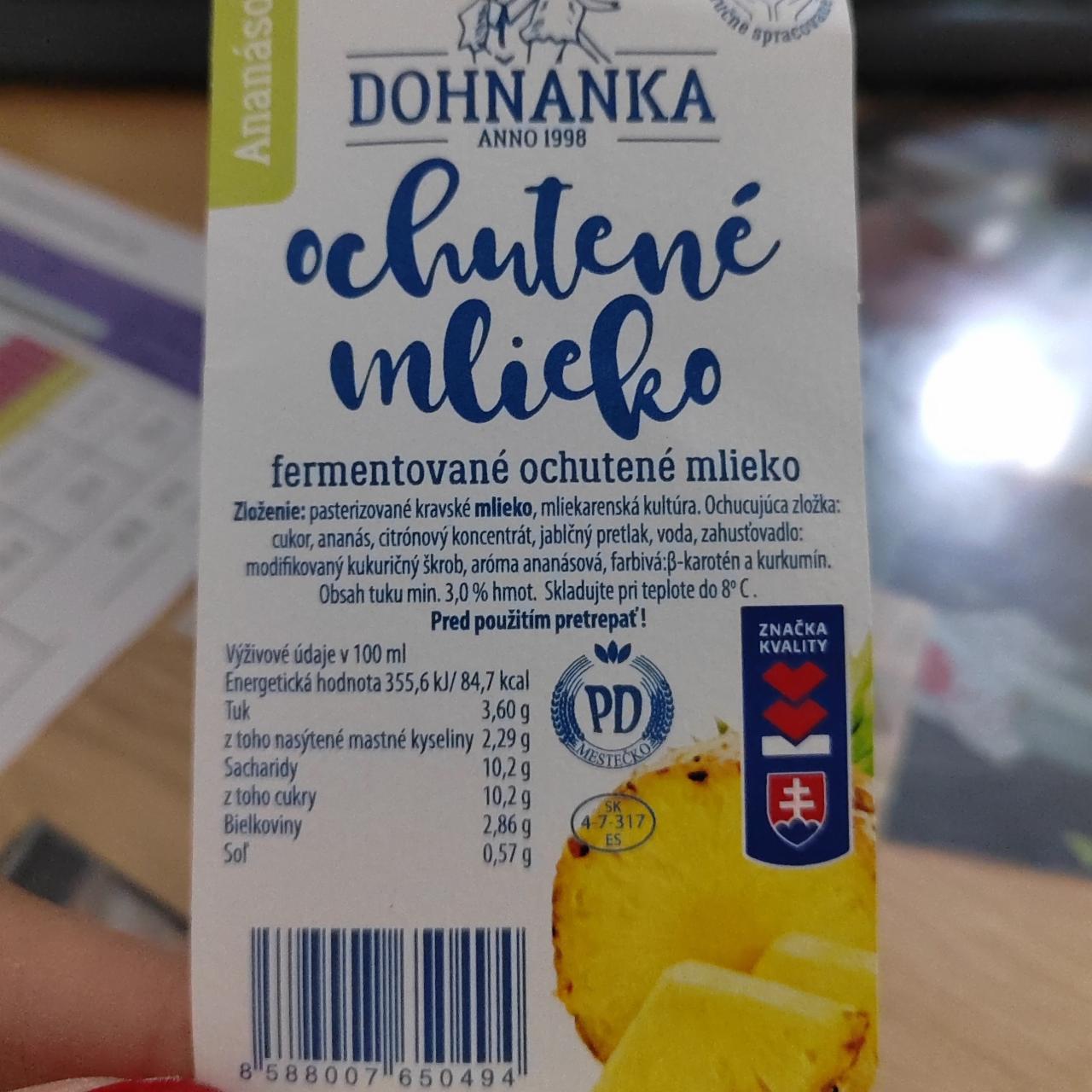 Fotografie - Ochutené mlieko Dohňanka Ananásové