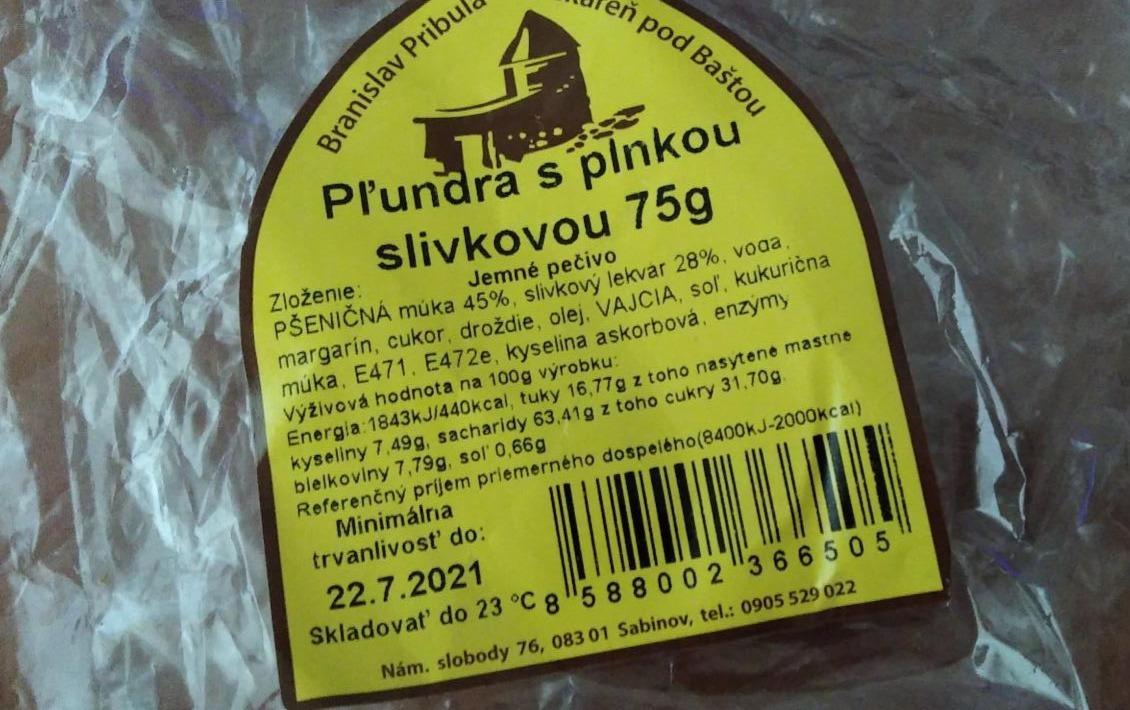 Fotografie - Pľundra s plnkou slivkovou Pribula