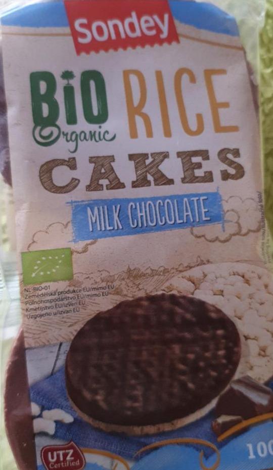 Fotografie - Bio rice cakes Milk chocolate and coconut Sondey