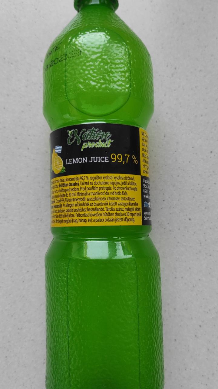 Fotografie - Lemon juice 99,7 % Nature product