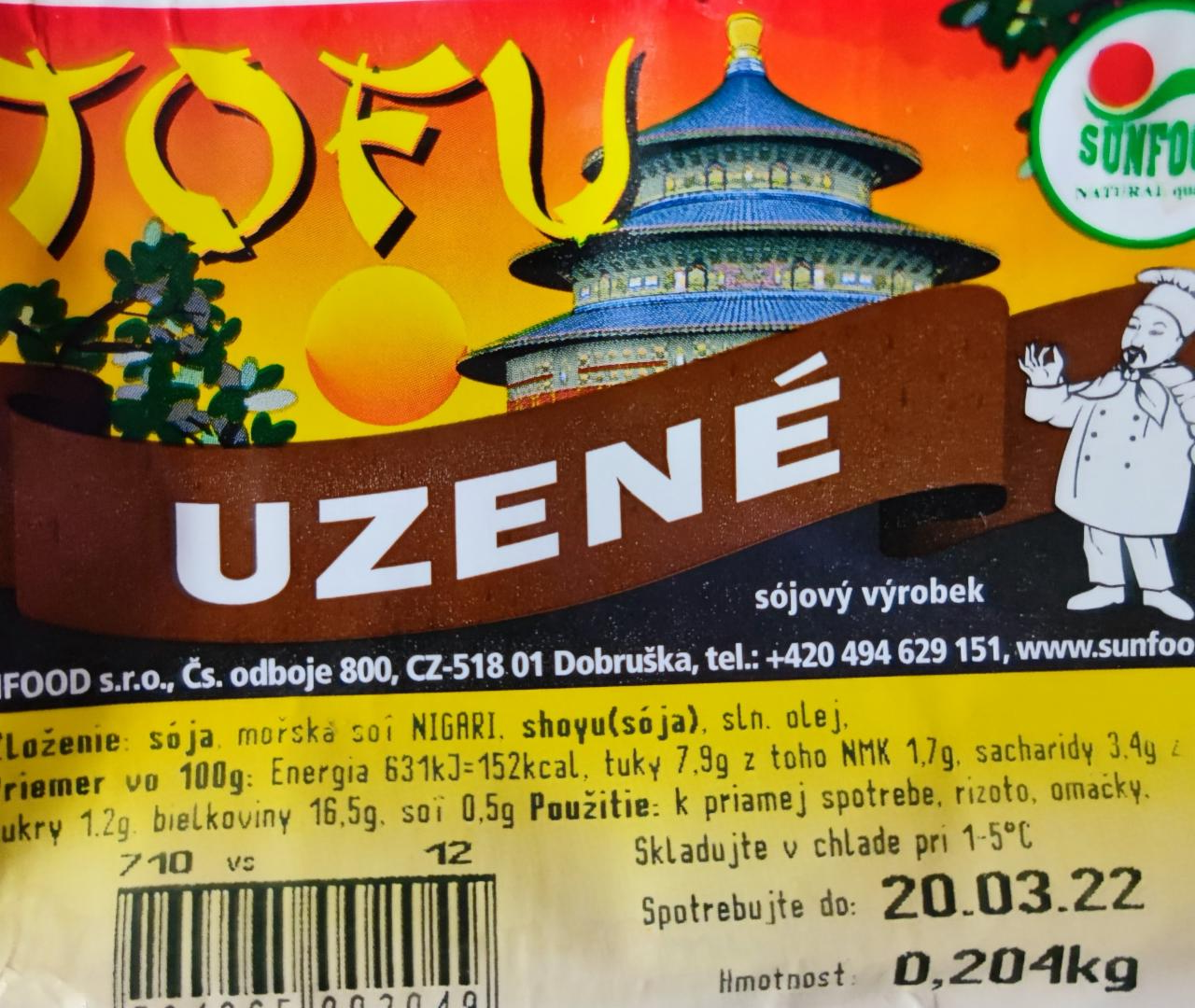 Fotografie - Tofu uzené Sunfood