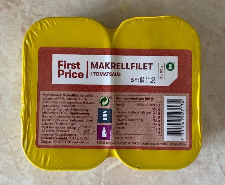 Fotografie - makrellfilet FirstPrice