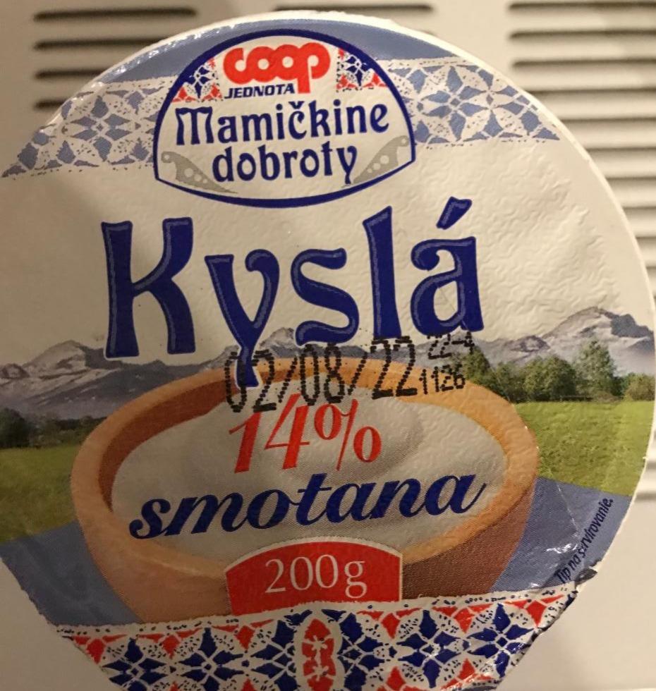 Fotografie - kyslá smotana 14% COOP